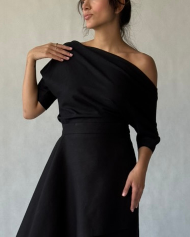 Linen Asymmetrical Blouse