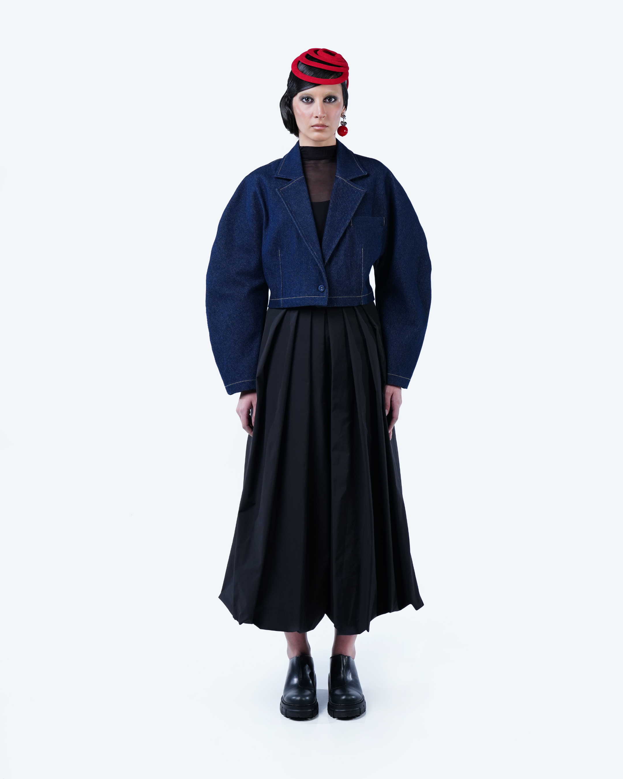 voluminous black skirt