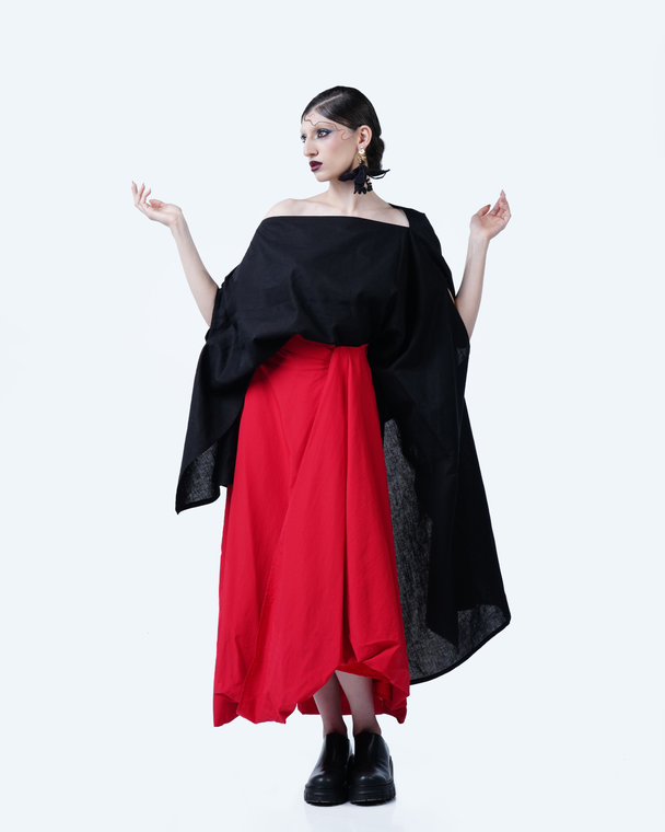 designer off-shoulder linen top