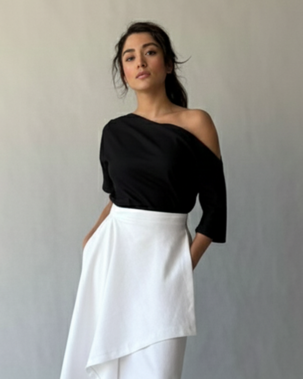 Linen Asymmetrical Blouse