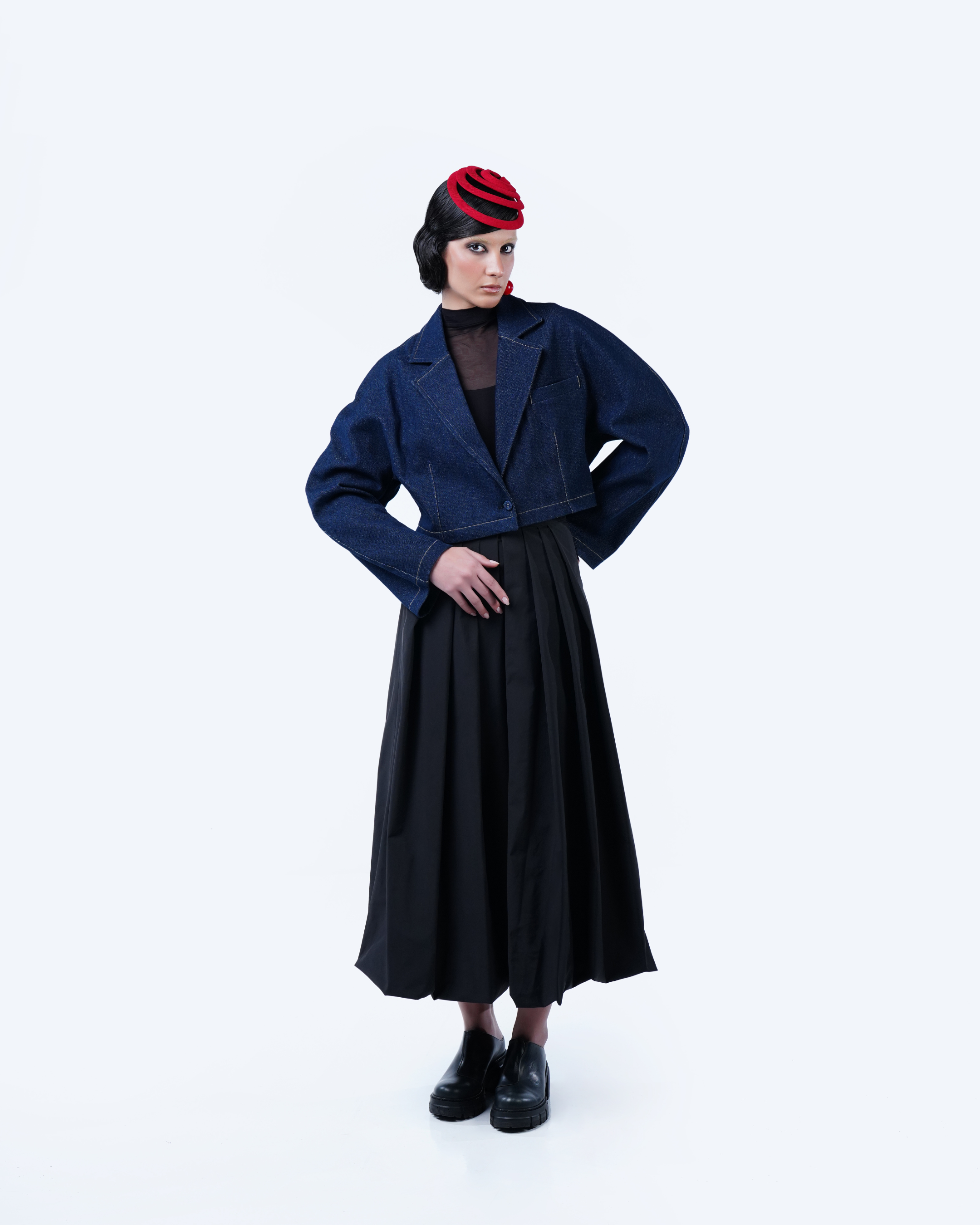 voluminous black skirt