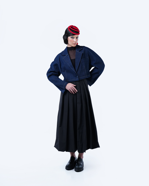 voluminous black skirt