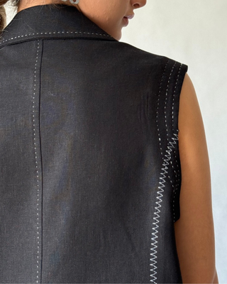 decorative stitched blazer