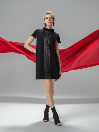 minimalist black dress