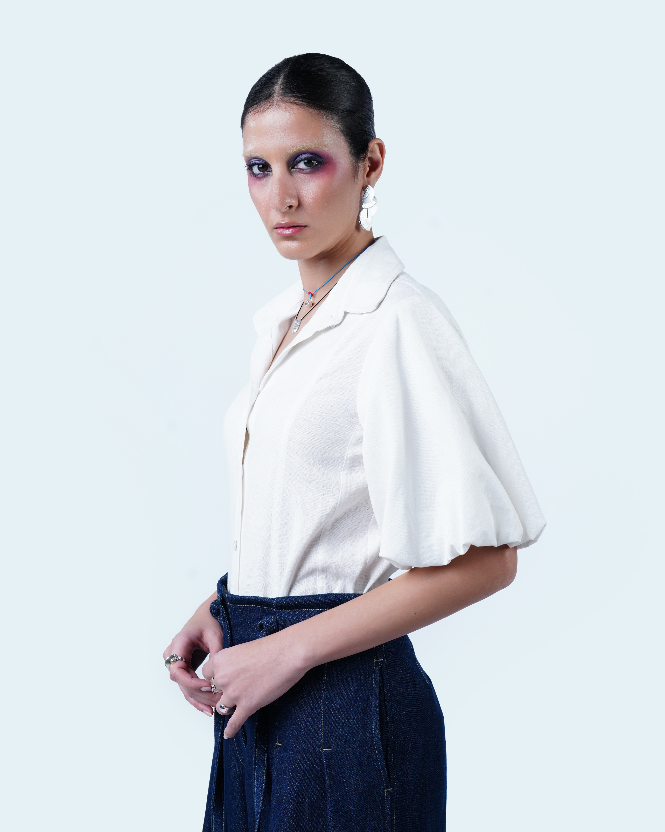 linen blend blouse