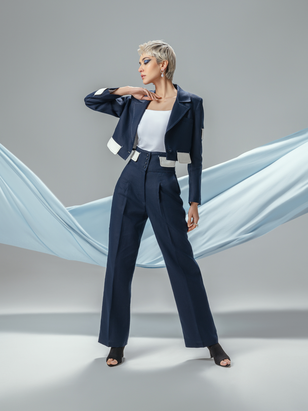 structured cropped blazer