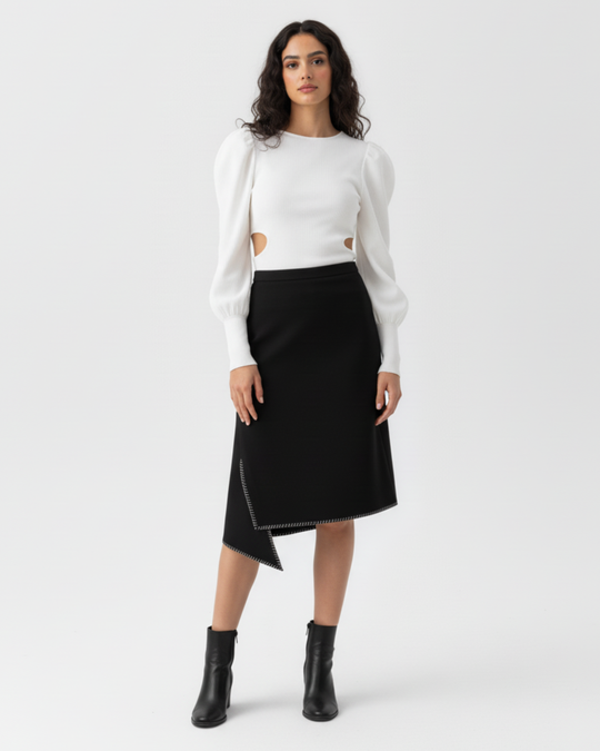 decorative stitched skirt